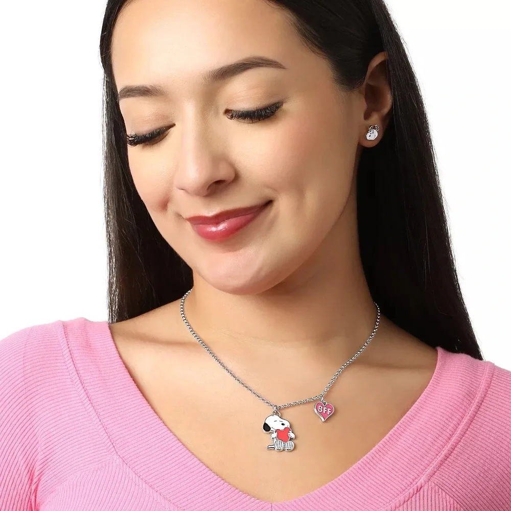 Peanuts Snoopy Woodstock BFF Friendship Necklace Bracelet Jewelry Lot New